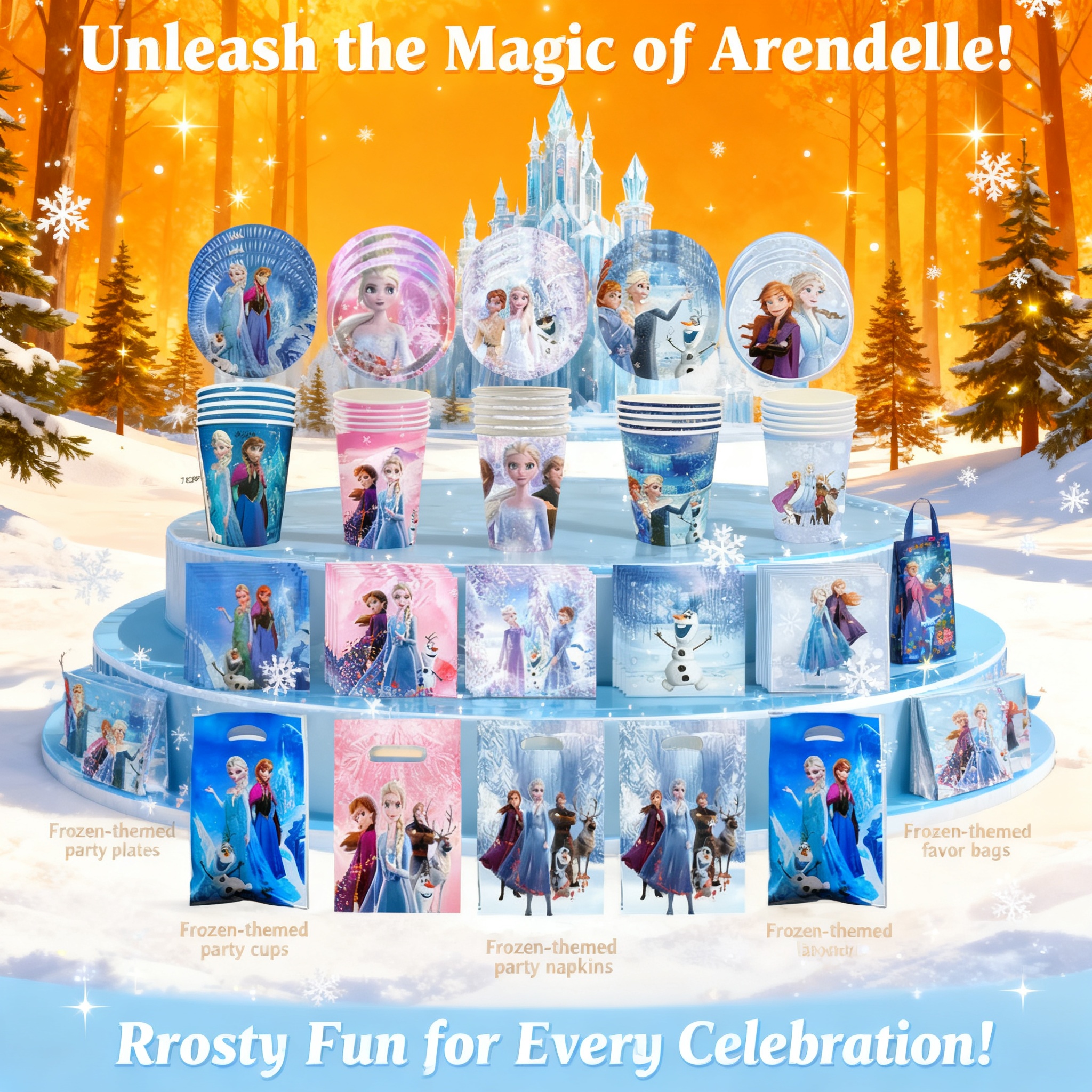 Model Kit For Girls - Frozen Elsa Anna Olaf Birthday Party