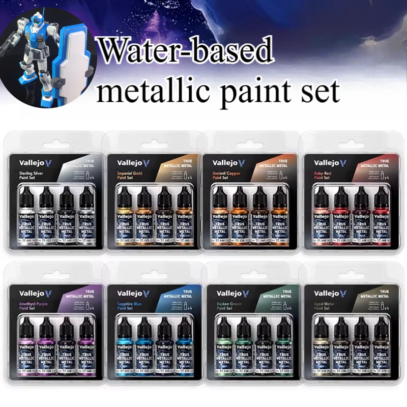 Metallic Paint Set - 18ML 4-color Set Model Coloring Hand-painted
