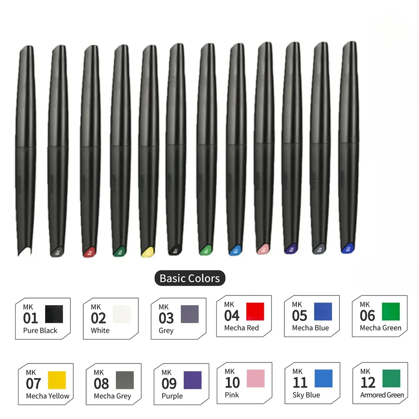 Metallic Paint Set - DSPIAE 5/8/12 Colors Brush Pen Environment-friendly
