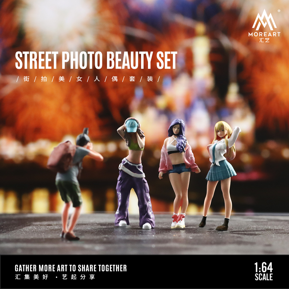 Model Kit Resin - More Art 1:64 Action Figure Set,Street