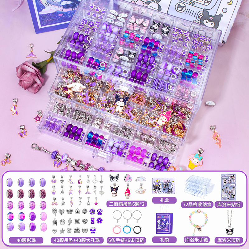 Sanrio Kuromi Beads Charm Brac - Model Kit For Girls ulasan dan harga