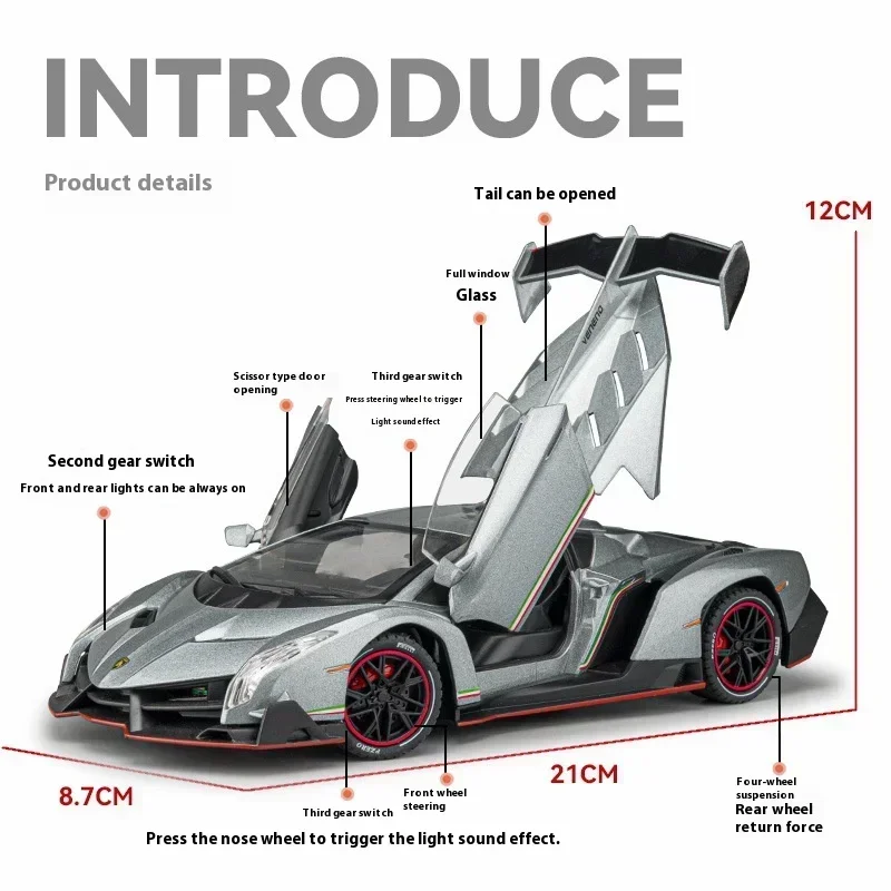 1:24 Lamborghini Poison Veneno - Model Kit Lamborghini ulasan dan harga
