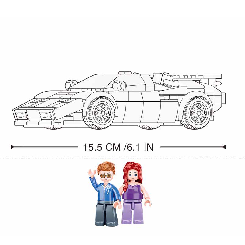Sluban Retro Technical Lamborg - Model Kit Lamborghini ulasan dan harga