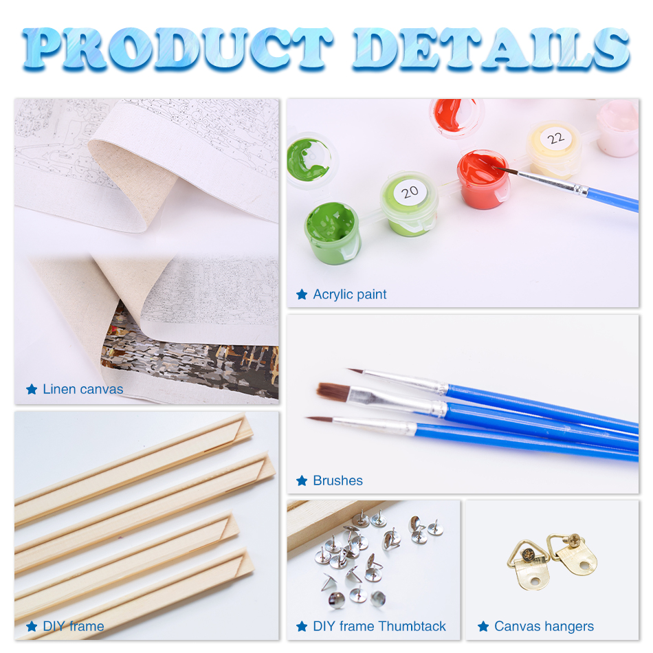 GATYZTORY Painting By Numbers  - Metallic Paint Set ulasan dan harga