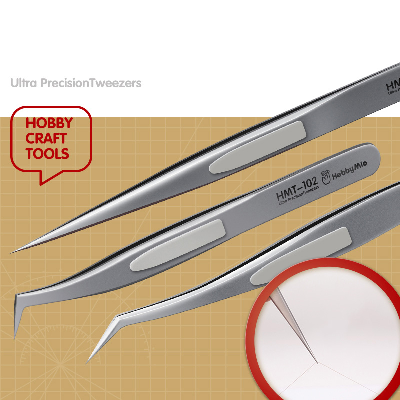 HMT101 Angled Straight Anti St - Model Kit Tweezers ulasan dan harga