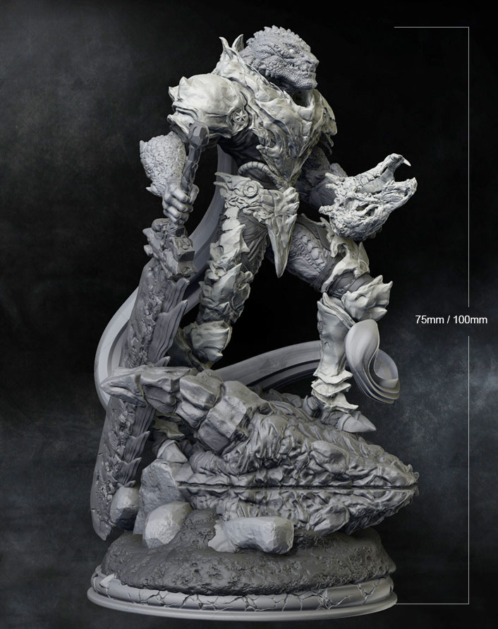 75mm / 100mm Resin Model Kits  - Model Kit Lizard ulasan dan harga