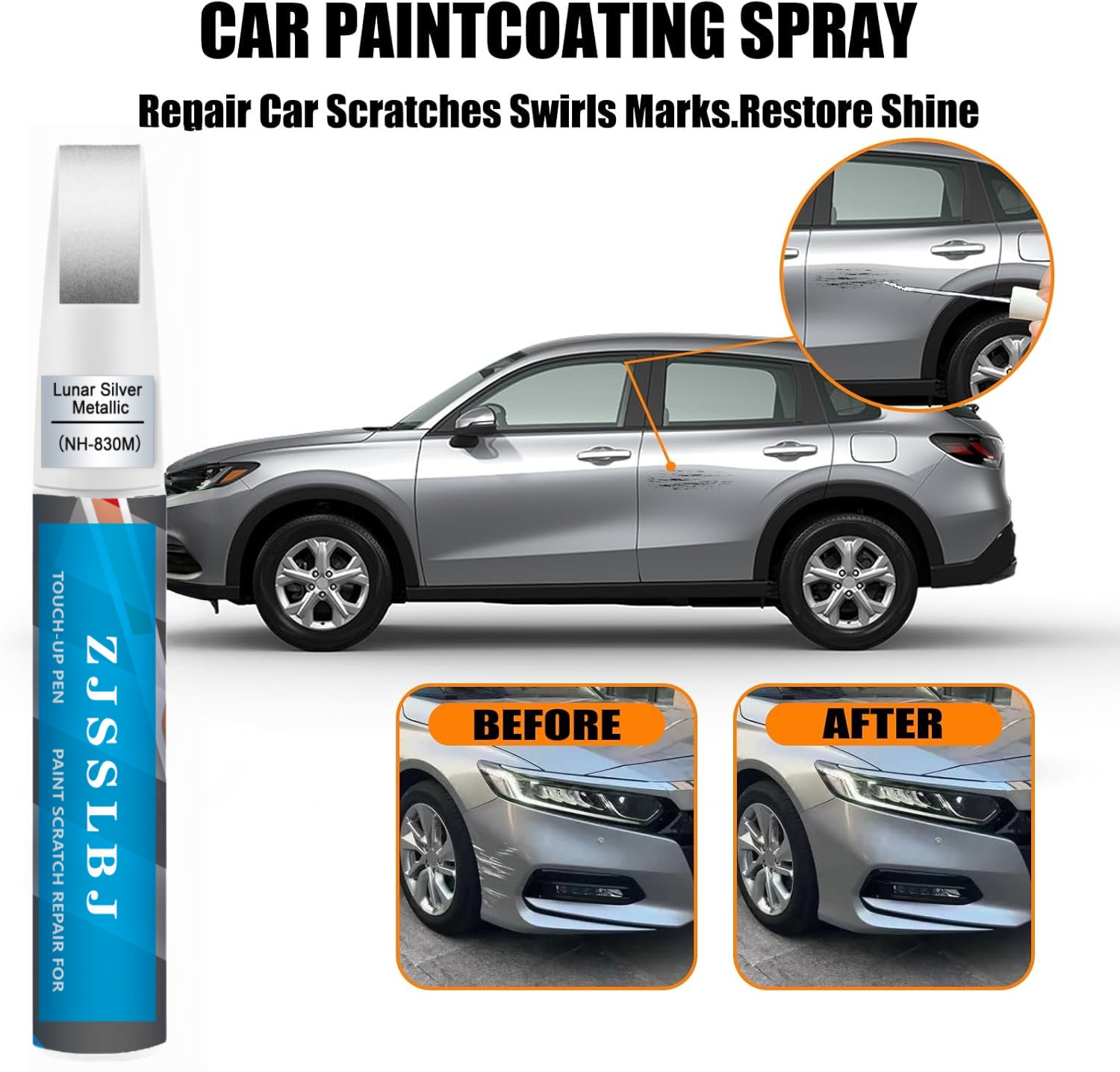Car Touch Up Paint(Lunar Silve - Metallic Paint Set ulasan dan harga