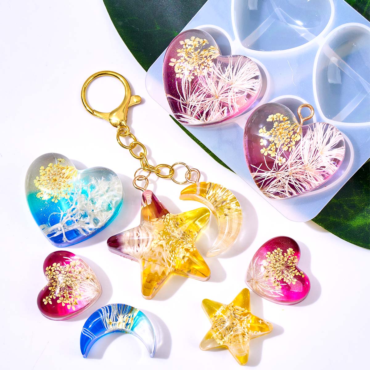 Heart Star Moon Pendant Silico - Model Kit Resin ulasan dan harga