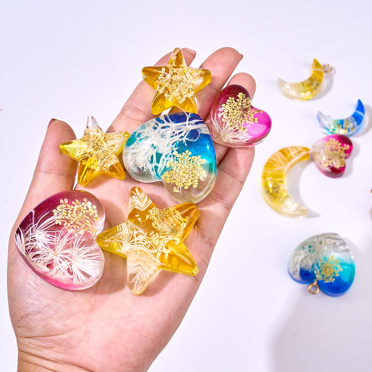 Heart Star Moon Pendant Silico - Model Kit Resin ulasan dan harga