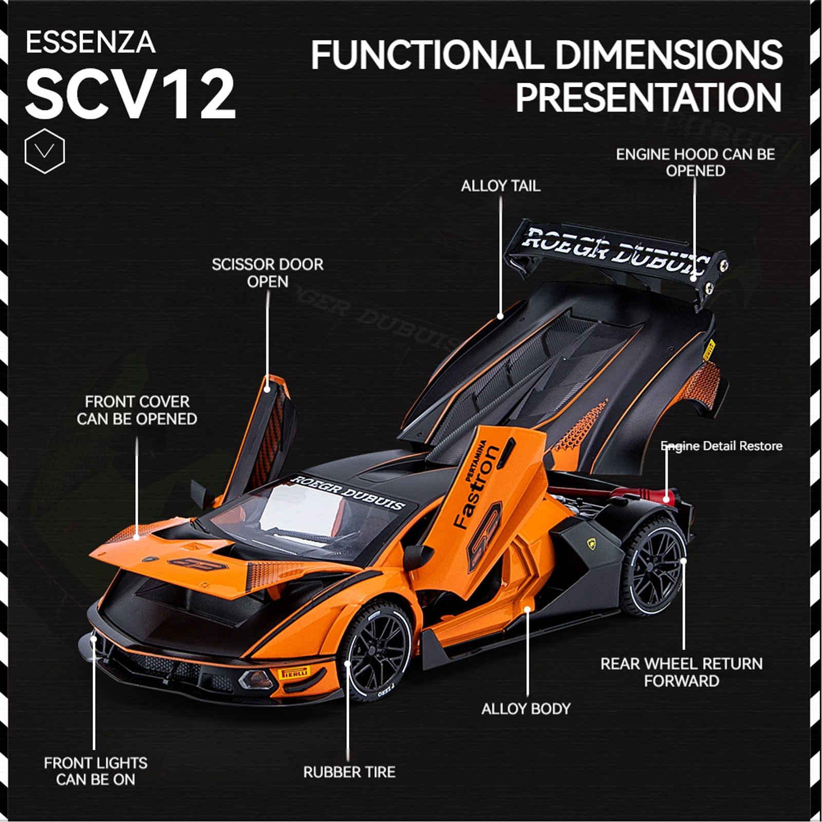 1:24 Scale Lamborghini SCV12 D - Model Kit Lamborghini ulasan dan harga
