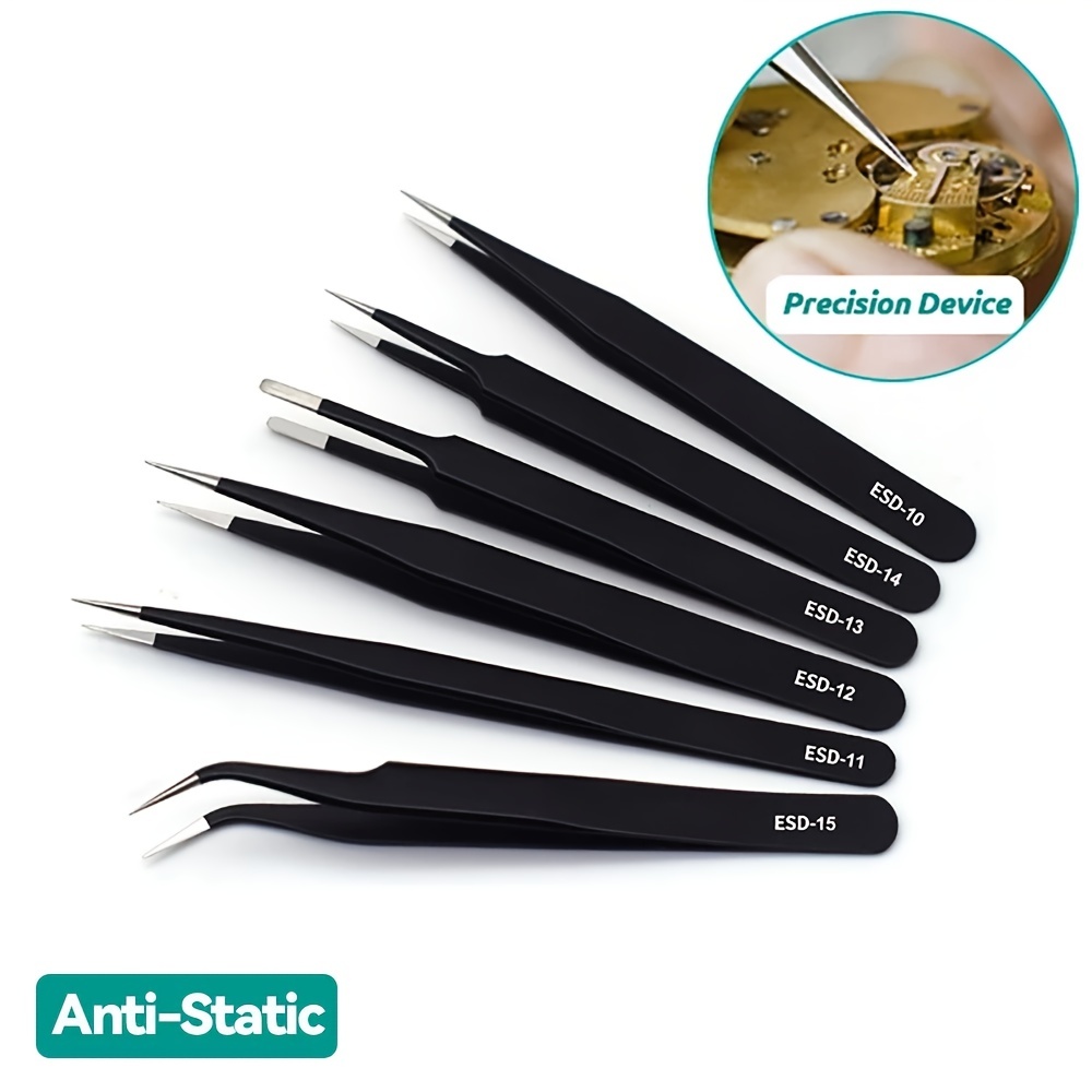 Precision ESD anti-static twee - Model Kit Tweezers ulasan dan harga