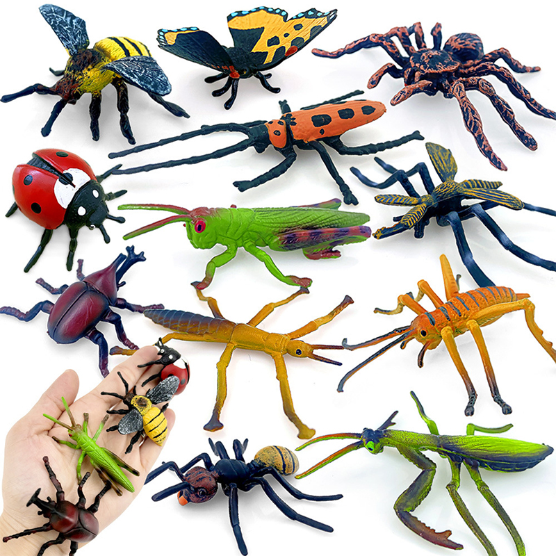 12pcs Wild Insect Animals Mode - Model Kit Lizard ulasan dan harga