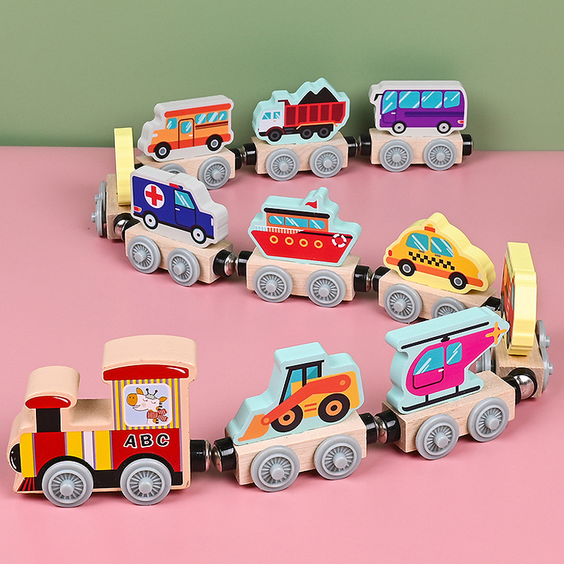 Magnetic Wooden Small Train To - Model Kit Train ulasan dan harga
