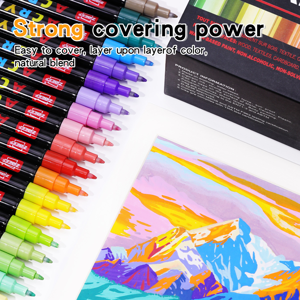 36-240 Colors Acrylic Paint Ma - Metallic Paint Set ulasan dan harga