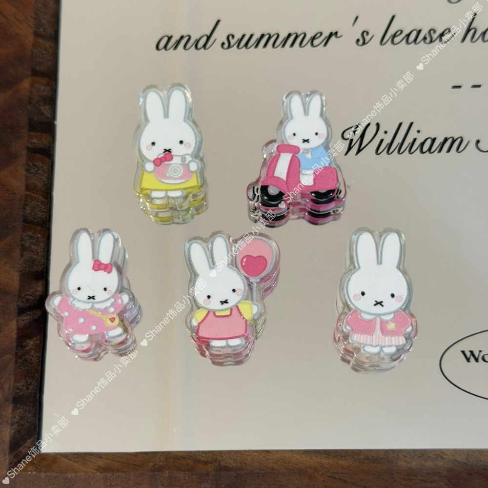 Acrylic Miffy Rabbit Beads DIY - Model Kit Mobil ulasan dan harga