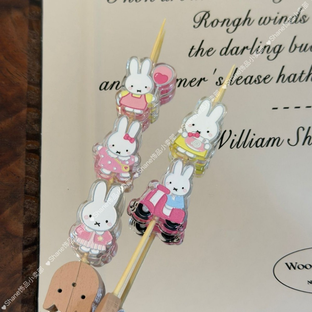 Acrylic Miffy Rabbit Beads DIY - Model Kit Mobil ulasan dan harga
