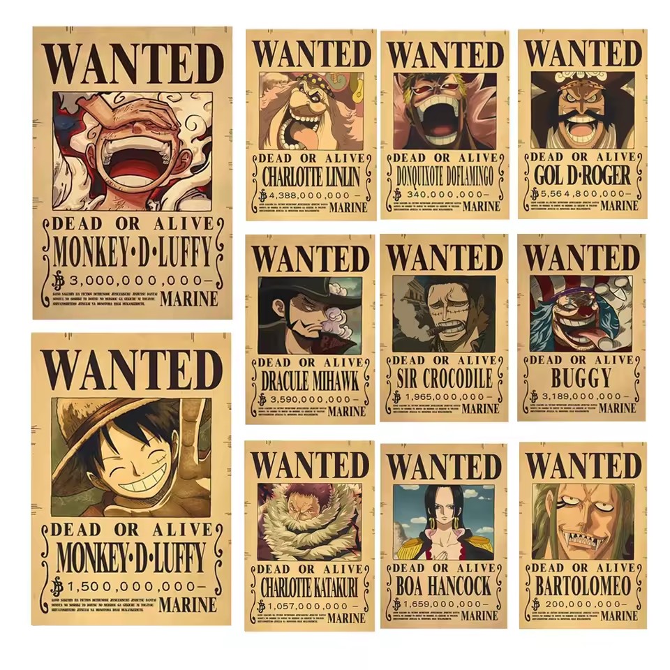 Anime One Piece Bounty Wanted  - Model Kit Vintage ulasan dan harga