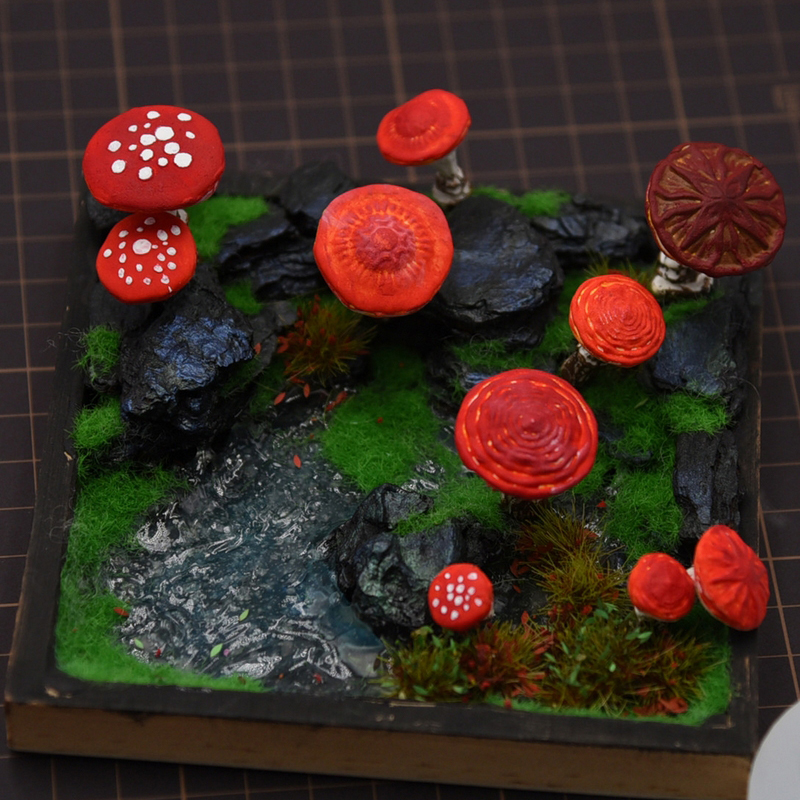 2pcs/set Mini Mushroom Silicon - Model Kit Resin ulasan dan harga