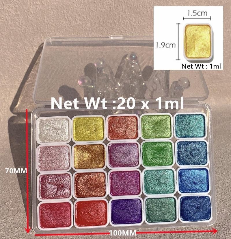Pearlescent Paints Portable 20 - Metallic Paint Set ulasan dan harga