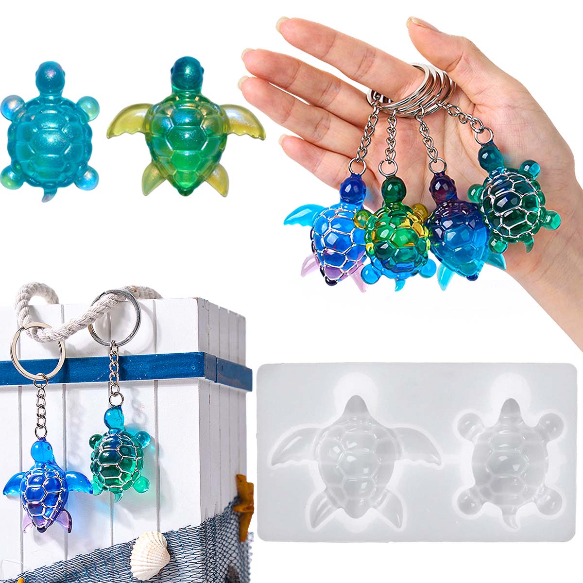 3D Sea Turtle Keychain Silicon - Model Kit Resin ulasan dan harga