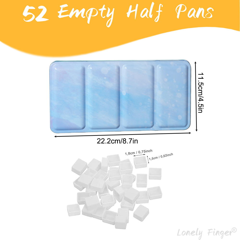 Empty Watercolor Palette Tin S - Metallic Paint Set ulasan dan harga