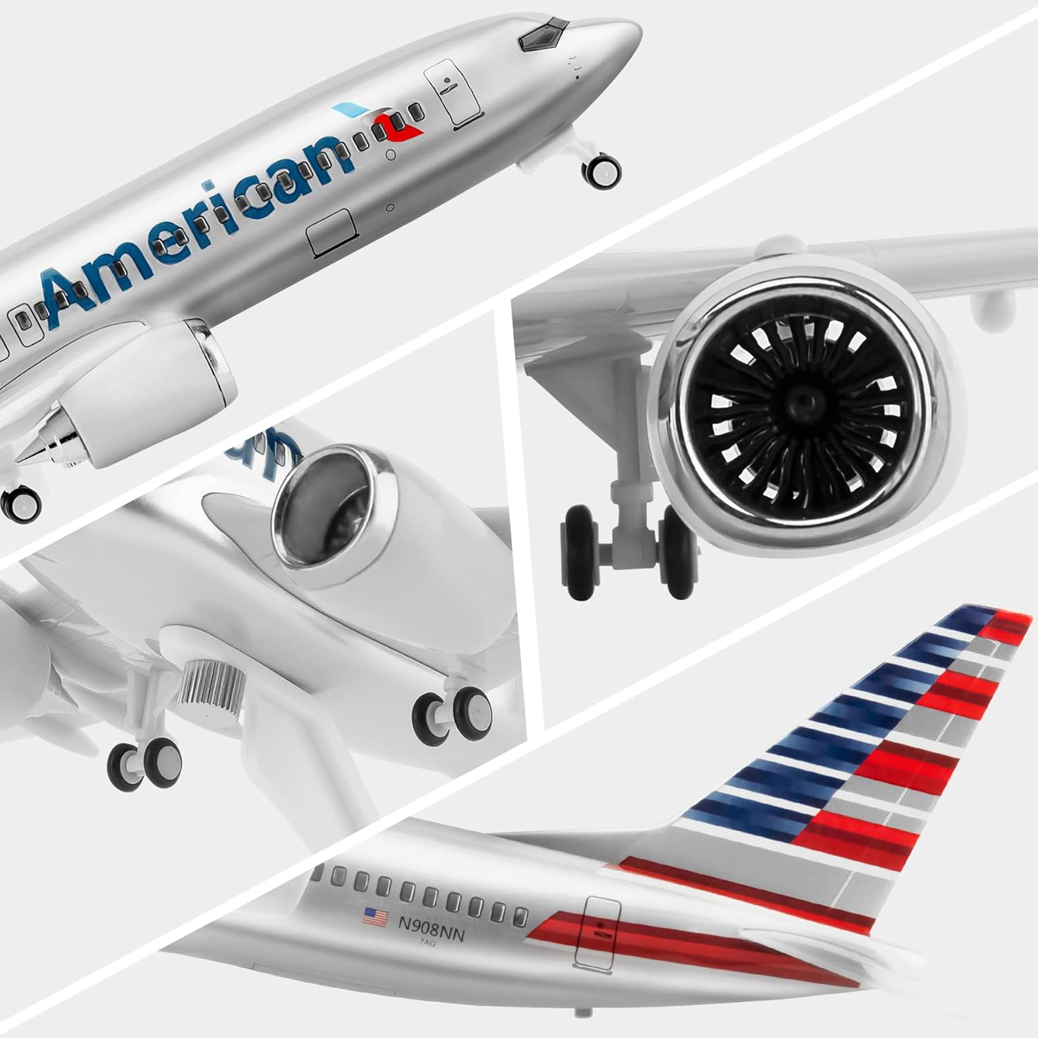 30cm American B737 Diecast Res - Model Kit Planes ulasan dan harga
