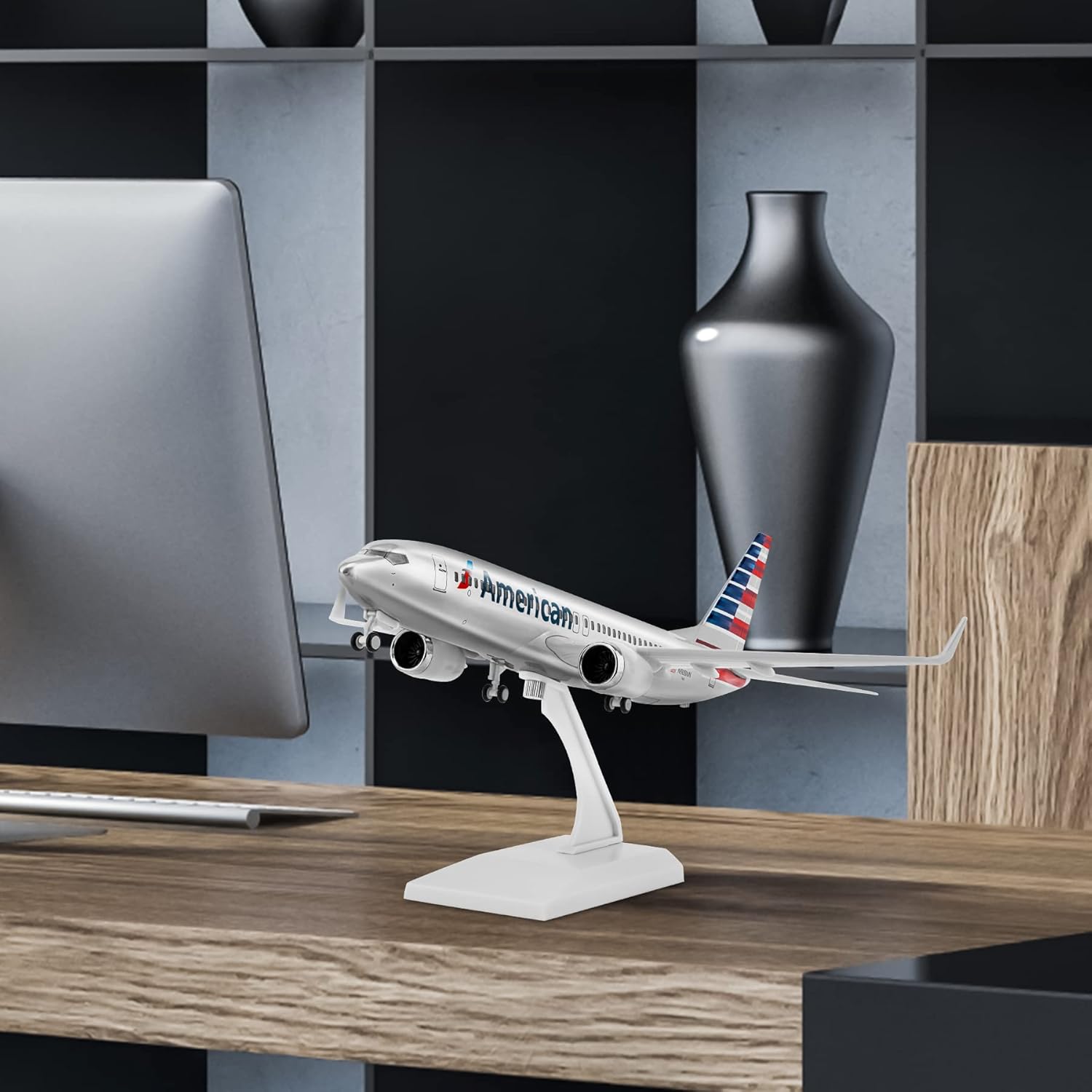 30cm American B737 Diecast Res - Model Kit Planes ulasan dan harga