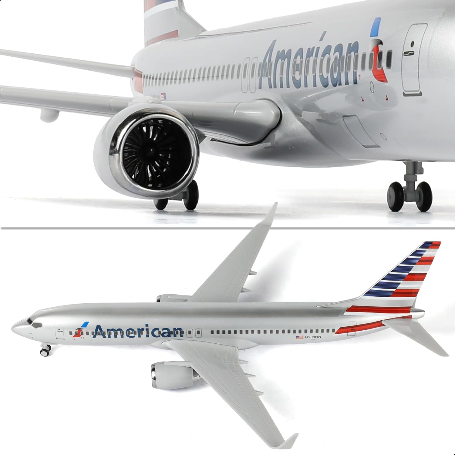 30cm American B737 Diecast Res - Model Kit Planes ulasan dan harga