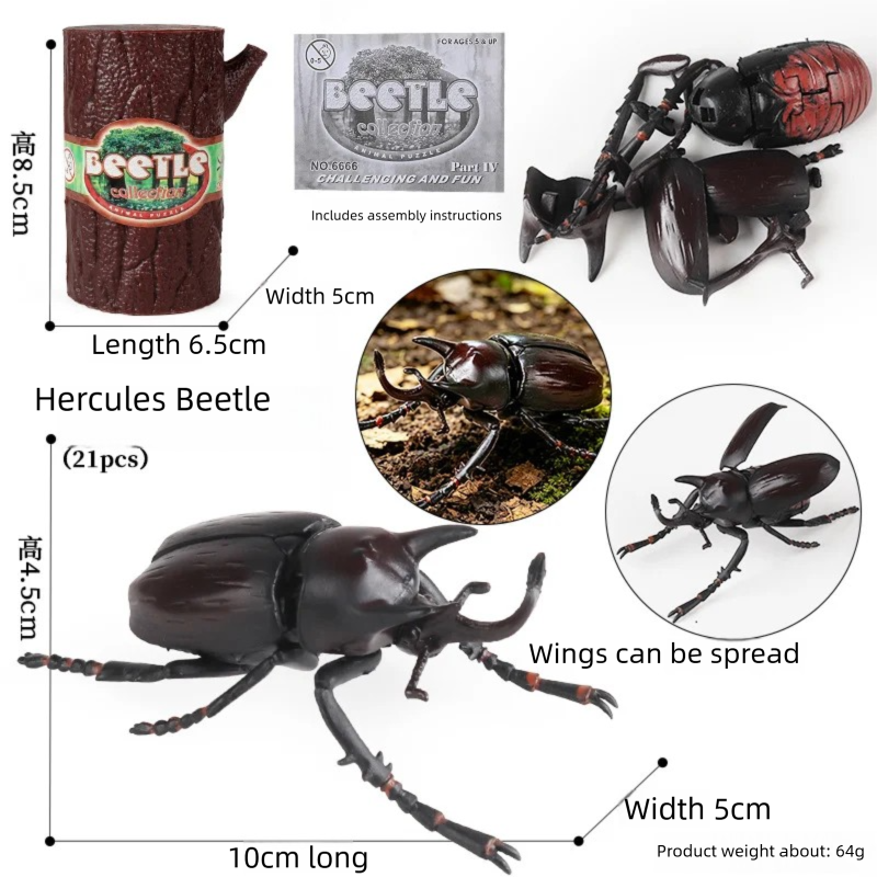 Oenux 4D Assembly Insect Repti - Model Kit Lizard ulasan dan harga
