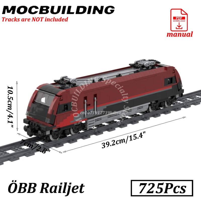 RJ Train Engine Model MOC Buil - Model Kit Train ulasan dan harga